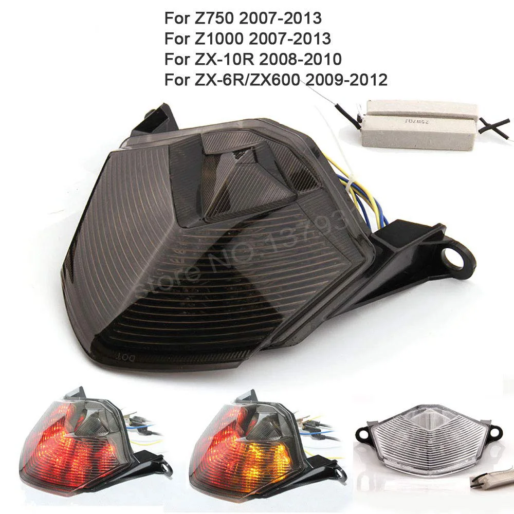 Motorcycle LED Tail Brake Light for Kawasaki ZX10R ZX6R Z750 Z1000 ZX 10R 6R ZX-10R ZX-6R ZX600 Rear Turn Signals Indicator Int
Motorcycle LED Tail Brake Light for Kawasaki ZX10R ZX6R Z750 Z1000 ZX 10R 6R ZX-10R ZX-6R ZX600 Rear Turn Signals Indicator Int