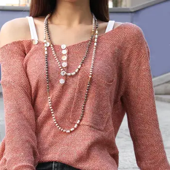 KELITCH Long Women Fashion Necklaces Mixed Gold Metal Beads Strand Necklaces Charm Crystal Women Statement Boho Necklaces Chain
KELITCH Long Women Fashion Necklaces Mixed Gold Metal Beads Strand Necklaces Charm Crystal Women Statement Boho Necklaces Chain