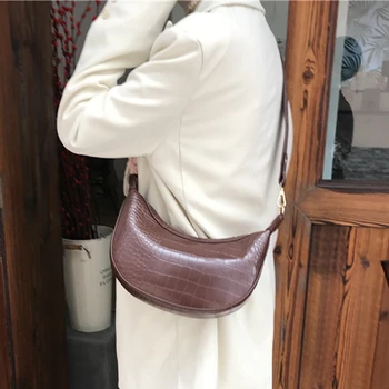 HGCBB Unique Leather Hobo Bags 2020 Fashion Crossbody Bags for Women Alligator Print Women Bag on The Shoulder Half Moon Brown
HGCBB Unique Leather Hobo Bags 2020 Fashion Crossbody Bags for Women Alligator Print Women Bag on The Shoulder Half Moon Brown