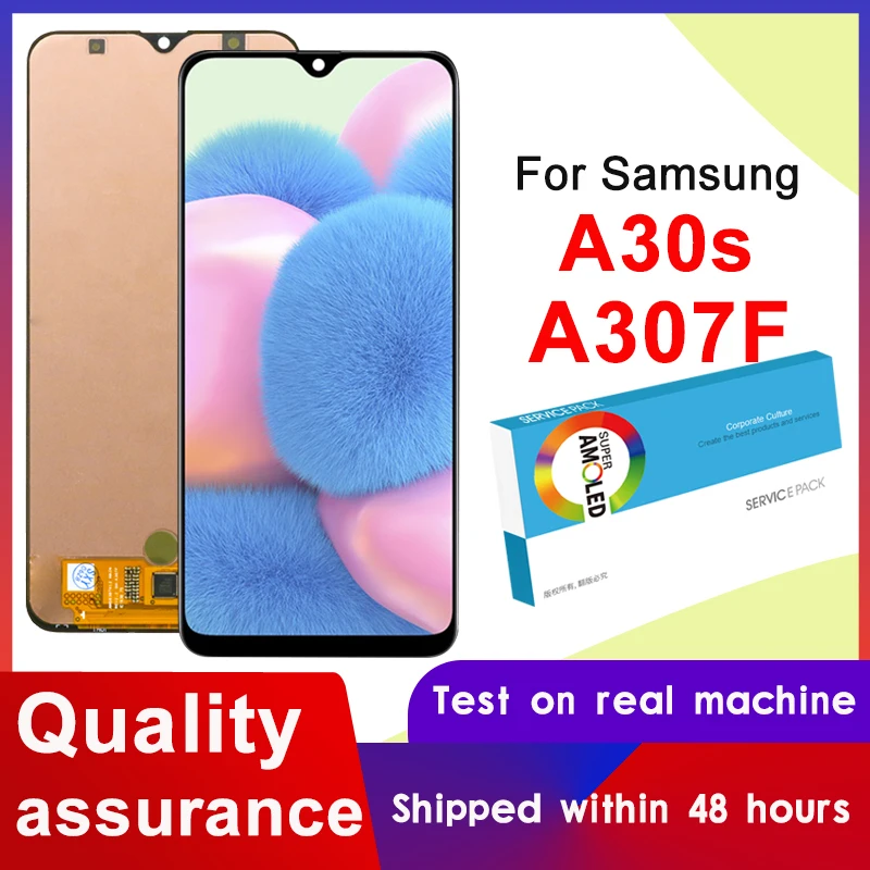 ЖК-дисплей 6 4 дюймов OLED / Super AMOLED для Samsung Galaxy A30s A307F A307 A307FN A307A сенсорный экран