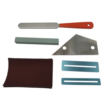 Guitar Fret Crowning File Leveling Tool Grinding Protectors with Grit Papers Repair Part Set Guitar Repair Tool Accessories 
Guitar Fret Crowning File Leveling Tool Grinding Protectors with Grit Papers Repair Part Set Guitar Repair Tool Accessories