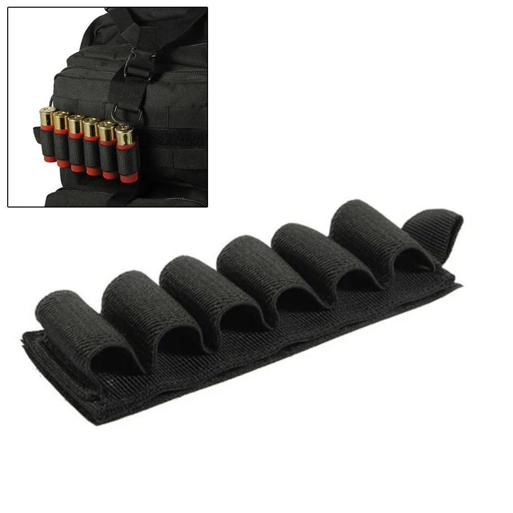 6 Round Shell Holder MOLLE Shotgun Buttstock 12/20GA Cartridge Shell Case Bag Military Elastic Ammo Bullet Carrier Holster
6 Round Shell Holder MOLLE Shotgun Buttstock 12/20GA Cartridge Shell Case Bag Military Elastic Ammo Bullet Carrier Holster