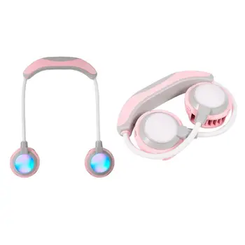 Portable Personal Colorful LED Neckband Neck Hanging Dual Cooling Mini Fan USB Rechargeable 3Speed Adjustable Air Cooler 
Portable Personal Colorful LED Neckband Neck Hanging Dual Cooling Mini Fan USB Rechargeable 3Speed Adjustable Air Cooler