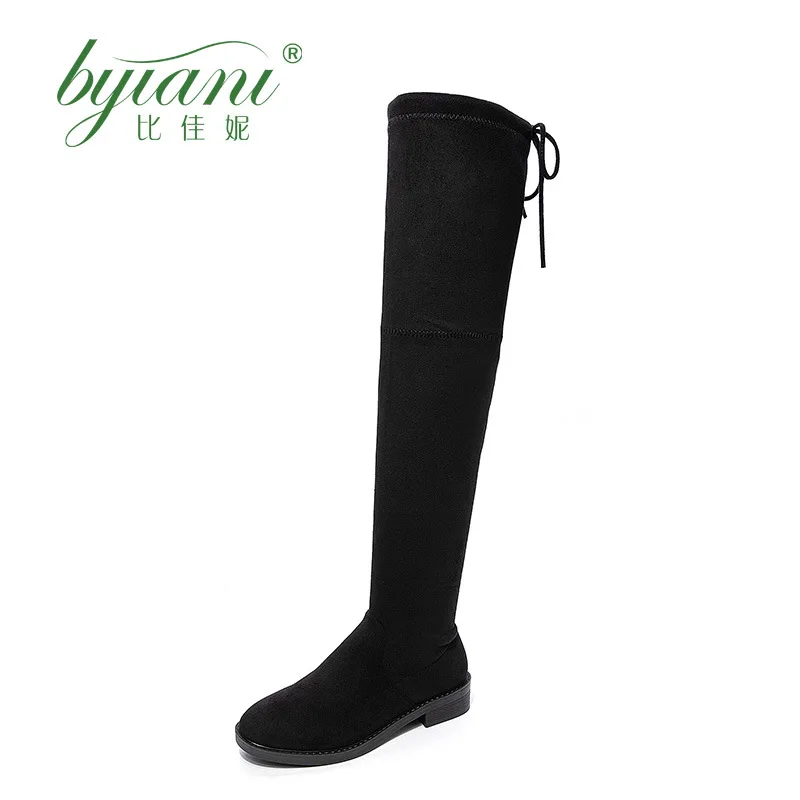 2019 Winter New Style Women's Trend of Fashion Casual Thigh Boot Low Heel-Toe over-the-Knee Boots Online Celebrity Thin Boots Wo
2019 Winter New Style Women's Trend of Fashion Casual Thigh Boot Low Heel-Toe over-the-Knee Boots Online Celebrity Thin Boots Wo