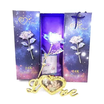 Gold Plated Rose 24 K Gold Plated Galaxy Rose Colorful Valentine'S Eternal Rose Valentine'S Day Gift For Girlfriends Ladies 
Gold Plated Rose 24 K Gold Plated Galaxy Rose Colorful Valentine'S Eternal Rose Valentine'S Day Gift For Girlfriends Ladies