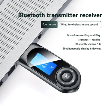 Classic Texture USB Bluetooth Adapter Multifunctional LCD Screen 3.5mm Audio PC Adapter Bluetooth Receiver Transmitter
Classic Texture USB Bluetooth Adapter Multifunctional LCD Screen 3.5mm Audio PC Adapter Bluetooth Receiver Transmitter