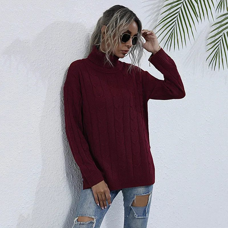 Zoulv 2020 New Women's Autumn and Winter Red Sweater High Neck Warmth Fashion Open End Base Pullover Sweater 
Zoulv 2020 New Women's Autumn and Winter Red Sweater High Neck Warmth Fashion Open End Base Pullover Sweater