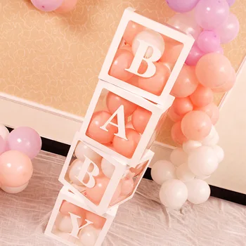 4Pcs/Set Baby Shower Boy Girl Transparent Balloons Box Birthday Party Cardboard Box Baby Christening Wedding Party Supplies
4Pcs/Set Baby Shower Boy Girl Transparent Balloons Box Birthday Party Cardboard Box Baby Christening Wedding Party Supplies