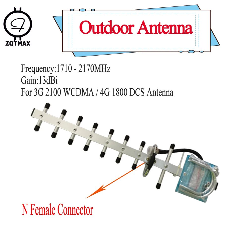 ZQTMAX outdoor Antenna 3G 4G yagi Antenna 1710-2170 DCS 1800Mhz WCDMA 2100MHz 13dBi for GSM DCS WCDMA Cell Phone Signal Repeater
ZQTMAX outdoor Antenna 3G 4G yagi Antenna 1710-2170 DCS 1800Mhz WCDMA 2100MHz 13dBi for GSM DCS WCDMA Cell Phone Signal Repeater