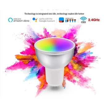 GU10 Smart Bulb App 5W WiFi Light For Alexa Google Smart WiFi LED Bulb Lamp Remote Voice Control RGBCW Dimmable LED Light
GU10 Smart Bulb App 5W WiFi Light For Alexa Google Smart WiFi LED Bulb Lamp Remote Voice Control RGBCW Dimmable LED Light