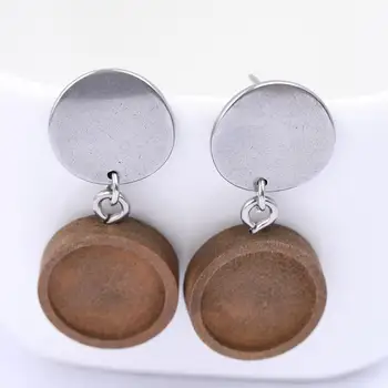 10pcs Fit 12mm Wood Cabochon Earring Base Setting Trays Diy Stainless Steel Post Earrings materials supplies for jewelry making
10pcs Fit 12mm Wood Cabochon Earring Base Setting Trays Diy Stainless Steel Post Earrings materials supplies for jewelry making