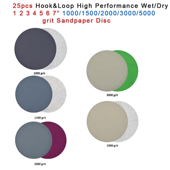 New Arrival High Quality 25pcs Hook&Loop Wet/Dry 2" 1000-5000 Grit Silicon Carbide Sandpaper Disc Tool
New Arrival High Quality 25pcs Hook&Loop Wet/Dry 2" 1000-5000 Grit Silicon Carbide Sandpaper Disc Tool