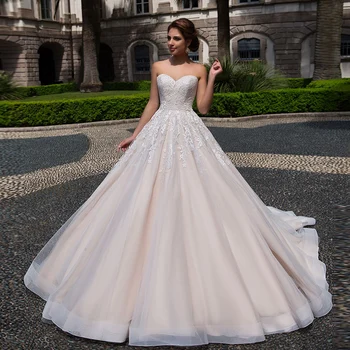 Custom Made Gorgeous Ball Gown Wedding Dresses With Detachable Bow Plus Size Vestidos De Boda Appliques Bridal Dress Noiva
Custom Made Gorgeous Ball Gown Wedding Dresses With Detachable Bow Plus Size Vestidos De Boda Appliques Bridal Dress Noiva
