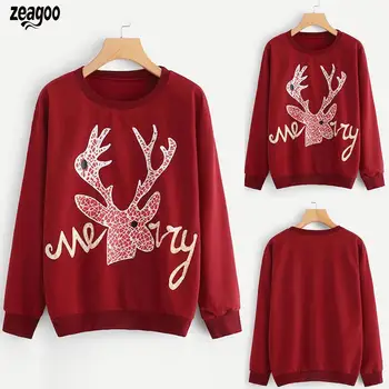 Women Deer Letter Print Sweatshirt Long Sleeve O-Neck Casual None Christmas Autumn, Winter Pullover Casual,
Women Deer Letter Print Sweatshirt Long Sleeve O-Neck Casual None Christmas Autumn, Winter Pullover Casual,
