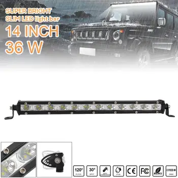14 Inch 36W LED Strip Light Bar Single Row Offroad LED Work Light Lamp for Jeep SUV Motorcycle Car Worklight
14 Inch 36W LED Strip Light Bar Single Row Offroad LED Work Light Lamp for Jeep SUV Motorcycle Car Worklight