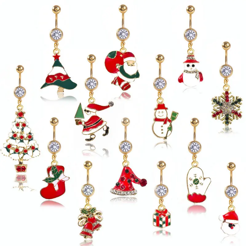 1pc Crystal Mix Christmas Set Belly Bar Stainless Steel Navel Belly Button Ring Piercing Jewelry for Gift
1pc Crystal Mix Christmas Set Belly Bar Stainless Steel Navel Belly Button Ring Piercing Jewelry for Gift