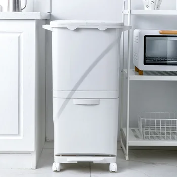 Household Creative Double-layer Classification Trash Can Plastic Pedal Deodorant Simple Dry And Wet Separation Paper Basket
Household Creative Double-layer Classification Trash Can Plastic Pedal Deodorant Simple Dry And Wet Separation Paper Basket