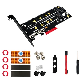 M.2 PCIE Adapter Card with HeatSink and LED Solution Expansion Card for SATA and PCIE NVMe SSD to PCI-E 3.0 X4 Host
M.2 PCIE Adapter Card with HeatSink and LED Solution Expansion Card for SATA and PCIE NVMe SSD to PCI-E 3.0 X4 Host