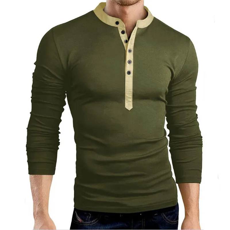 Long-sleeved T-shirt autumn new men's fake two-piece V-neck casual long-sleeved T-shirt men's cotton multi-button t-shirt
Long-sleeved T-shirt autumn new men's fake two-piece V-neck casual long-sleeved T-shirt men's cotton multi-button t-shirt