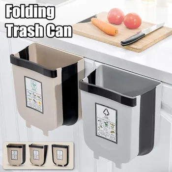 9L Folding Waste Bins Wall Mounted Kitchen Garbage Can Hangable Kitchen Door Back Cabinet Trash Can Car Waste Storage Bucket 
9L Folding Waste Bins Wall Mounted Kitchen Garbage Can Hangable Kitchen Door Back Cabinet Trash Can Car Waste Storage Bucket