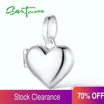 SANTUZZA Silver Heart Pendant Fit for Necklace Bracelet Photo locket Pure 925 Sterling Silver Ladies Party Fashion Jewelry
SANTUZZA Silver Heart Pendant Fit for Necklace Bracelet Photo locket Pure 925 Sterling Silver Ladies Party Fashion Jewelry