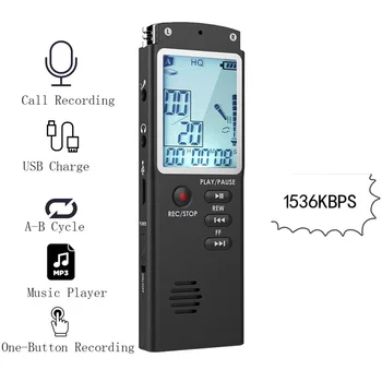 Digital Voice Activated Mini Recorder Device Portable Dictaphone 1536Kbps Landline Call Audio For Meeting Lectures USB Charge
Digital Voice Activated Mini Recorder Device Portable Dictaphone 1536Kbps Landline Call Audio For Meeting Lectures USB Charge