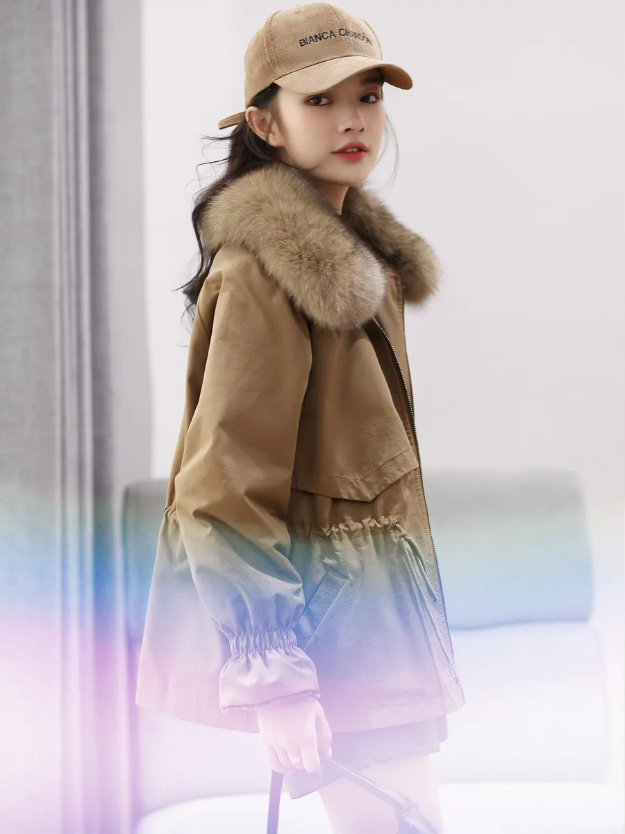 Loose real fox big fur collar waist waist was thin drawstring thickened plus velvet pie to overcome women 2019 winter coat new
Loose real fox big fur collar waist waist was thin drawstring thickened plus velvet pie to overcome women 2019 winter coat new