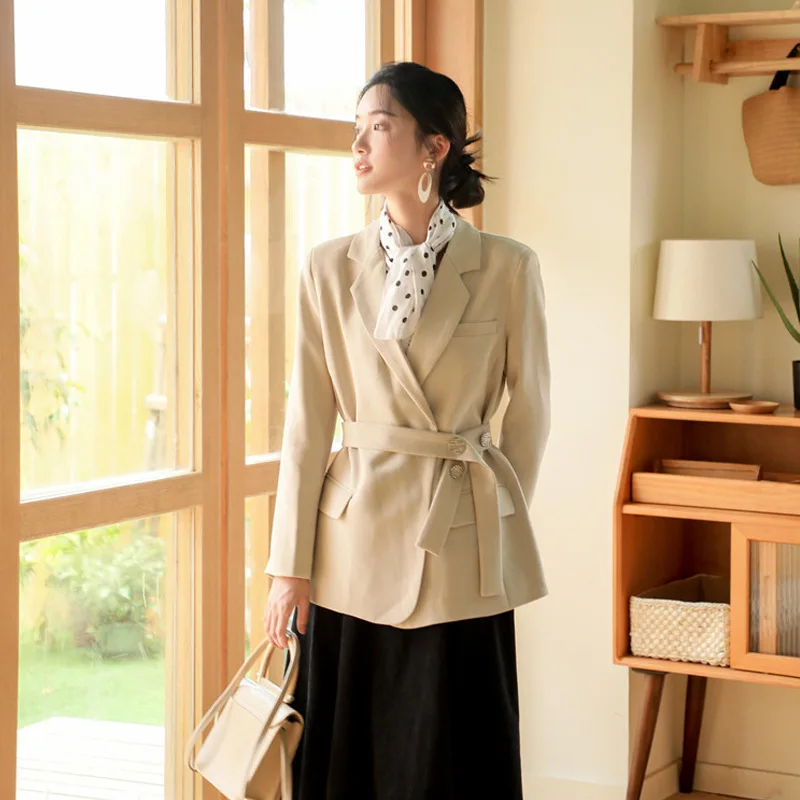 Slim Waist Lace-up Suit Waist Hugging Slimming Casual Small Suit Coat Women's Spring And Autumn 2019 New Style Fashion
Slim Waist Lace-up Suit Waist Hugging Slimming Casual Small Suit Coat Women's Spring And Autumn 2019 New Style Fashion