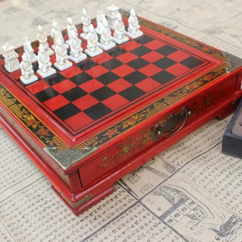Wooden International Chess Set Terracotta Warriors Chess Pieces Chess Game Christmas Gift
Wooden International Chess Set Terracotta Warriors Chess Pieces Chess Game Christmas Gift