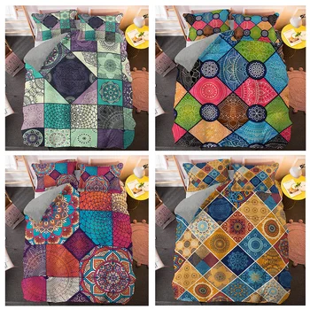 Hot Multi Color Indian Mandala Bedding Set Geometry Pillowcase Covers Bedclothes 2/3pcs Quilt Duvet Cover Sets
Hot Multi Color Indian Mandala Bedding Set Geometry Pillowcase Covers Bedclothes 2/3pcs Quilt Duvet Cover Sets