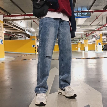 2019 Autumn And Winter New Youth Popular Hole Loose Fuzzy Jeans Men's Fashion Casual Solid Color Wild Low Waist Trousers Blue
2019 Autumn And Winter New Youth Popular Hole Loose Fuzzy Jeans Men's Fashion Casual Solid Color Wild Low Waist Trousers Blue