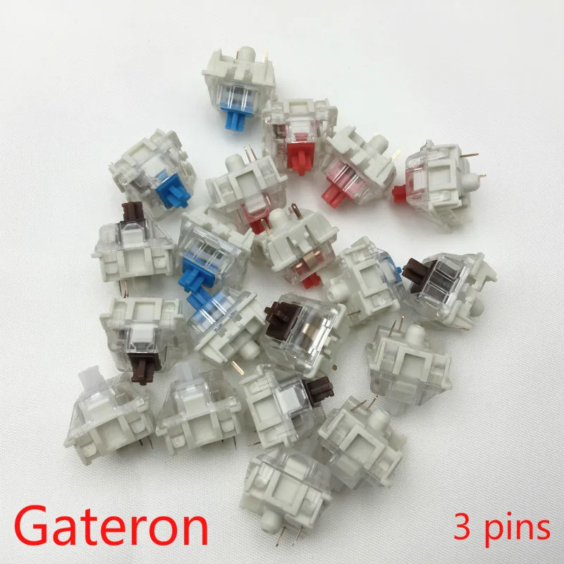 Переключатели Gateron SMD черные красные коричневые синие прозрачные зеленые желтые 3