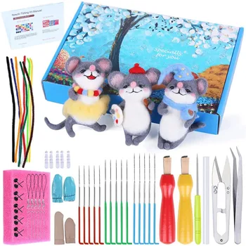 Nonvor Colorful Felting Roving Wool Needle Felting Scissors Wooden Handle Felting Tools Kit Felting Doll Making for Beginners
Nonvor Colorful Felting Roving Wool Needle Felting Scissors Wooden Handle Felting Tools Kit Felting Doll Making for Beginners