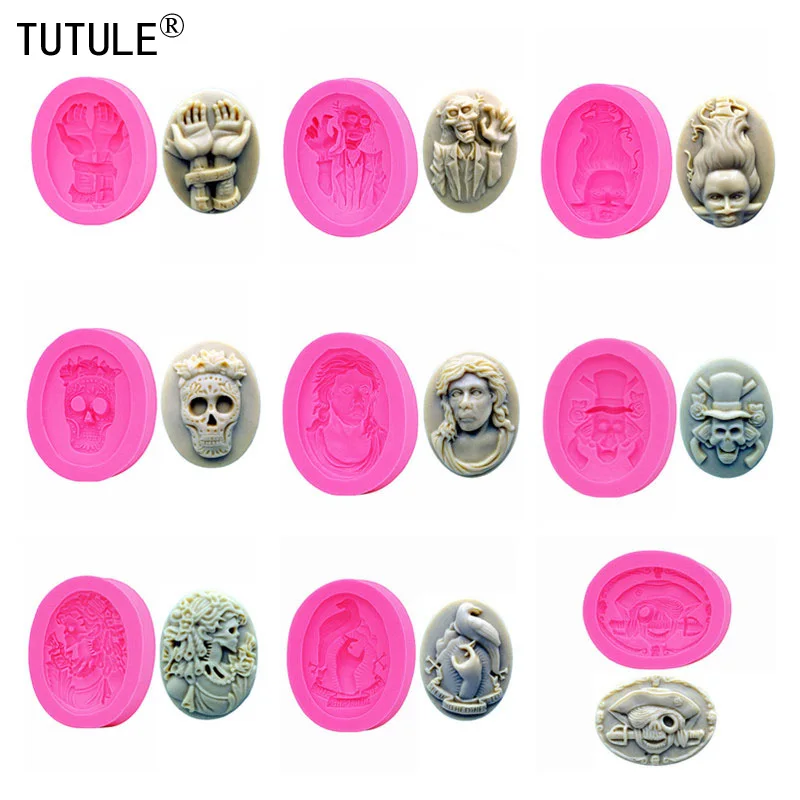 9 pcs economic combination set Halloween skull environmental protection silicone mold handmade chocolate cake baking mold
9 pcs economic combination set Halloween skull environmental protection silicone mold handmade chocolate cake baking mold