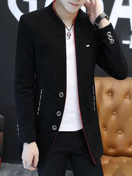 Autumn Men's Wool Blends Blazers Jacket Single Breasted England Style Stand Collar Male Jackets Slim Fit Coat Casual T13
Autumn Men's Wool Blends Blazers Jacket Single Breasted England Style Stand Collar Male Jackets Slim Fit Coat Casual T13