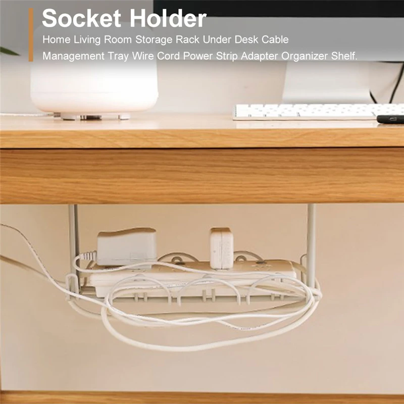 Home Living Room Storage Rack Under Desk Cable Management Tray Wire Cord Power Strip Adapter Organizer Shelf
Home Living Room Storage Rack Under Desk Cable Management Tray Wire Cord Power Strip Adapter Organizer Shelf