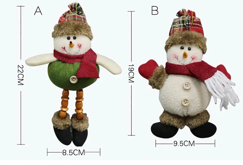 2019 diy christmas plush doll santa snowman pendants christmas