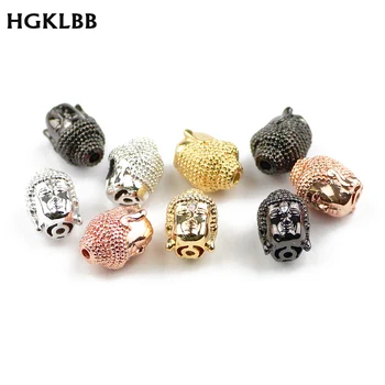 HGKLBB 4pcs Inlay CZ Buddha head Pendant Charm metal Beads Copper Spacer Loose Beads for Jewelry Making Bracelet DIY Findings
HGKLBB 4pcs Inlay CZ Buddha head Pendant Charm metal Beads Copper Spacer Loose Beads for Jewelry Making Bracelet DIY Findings