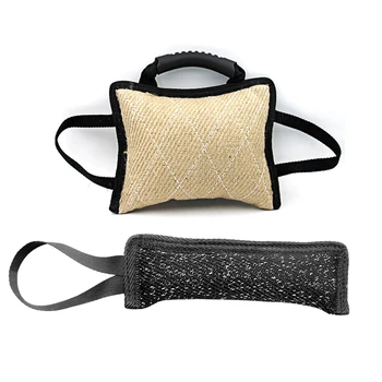 Dog Training Bite Tug Toy with 3 Handles Jute Linen Bite Pillow & Training Bite Tug Toys Young Dog Chewing Arm Sleeve
Dog Training Bite Tug Toy with 3 Handles Jute Linen Bite Pillow & Training Bite Tug Toys Young Dog Chewing Arm Sleeve