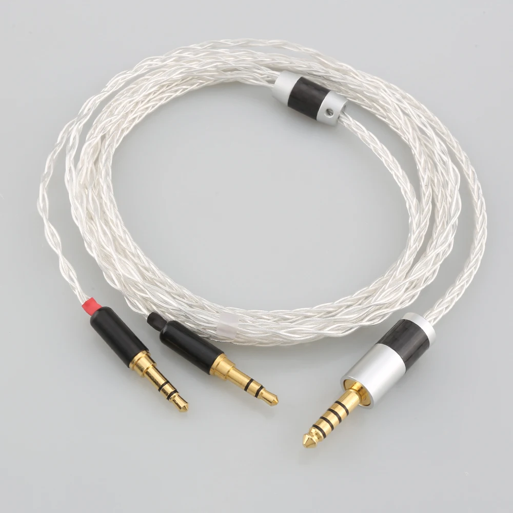 

New HIFI 8Cores 7N OCC Silver Plated Balanced Headphone Upgrade Cord Cable For Hifiman SUNDARA he400i he400s HE560 2x3.5mm