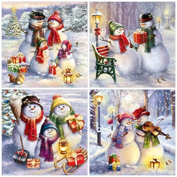 YI Bright Diamond Embroidery Snowman Christmas Cross Stitch Diamond Painting Cartoon Winter Picture Of Rhinestones Wall Art 
YI Bright Diamond Embroidery Snowman Christmas Cross Stitch Diamond Painting Cartoon Winter Picture Of Rhinestones Wall Art