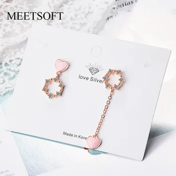 MEETSOFT 925 Sterling Silver Prevent Allergy Drop Earrings for Women Trendy Design Small Asymmetry Circle Jewelry Gift
MEETSOFT 925 Sterling Silver Prevent Allergy Drop Earrings for Women Trendy Design Small Asymmetry Circle Jewelry Gift