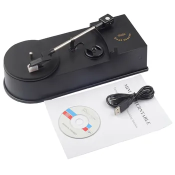 Mini Retro USB Turntable Record Player with Speaker Vinyl Turntables Audio Players Phonograph Convert Vinyl LP to MP3/WAV
Mini Retro USB Turntable Record Player with Speaker Vinyl Turntables Audio Players Phonograph Convert Vinyl LP to MP3/WAV