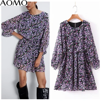 AOMO 2020 fashion women flowers print chiffon mini dress long sleeve ladies vintage short dress vestidos SL06A
AOMO 2020 fashion women flowers print chiffon mini dress long sleeve ladies vintage short dress vestidos SL06A
