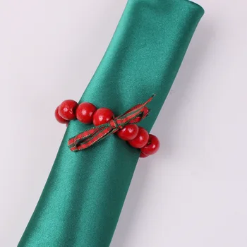 TAI Top 12Pcs/Set Red Beads Green Bowknot Elastic Napkin Rings For Christmas Table Decoration Napkin Holder Hotel Supplies
TAI Top 12Pcs/Set Red Beads Green Bowknot Elastic Napkin Rings For Christmas Table Decoration Napkin Holder Hotel Supplies