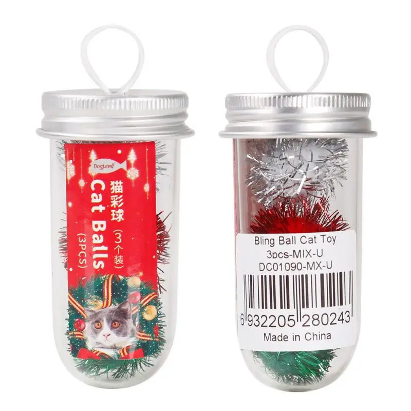 2020 New 3 Pcs/set Small Colorful Mini Glitter Balls Christmas Funny Cat Toys Flash Ball
2020 New 3 Pcs/set Small Colorful Mini Glitter Balls Christmas Funny Cat Toys Flash Ball