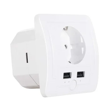 Smart Wall Socket Wifi EU Plug Voice Control Mobile Phone Remote Timer Switch Fire-resistant Material 
Smart Wall Socket Wifi EU Plug Voice Control Mobile Phone Remote Timer Switch Fire-resistant Material
