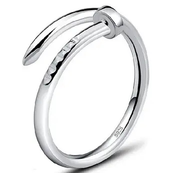 S925 Sterling Silver Temperament Nail Ring Temperament Silver Plated Open Size Adjustable Korean Fashion Jewelry for Men Women
S925 Sterling Silver Temperament Nail Ring Temperament Silver Plated Open Size Adjustable Korean Fashion Jewelry for Men Women