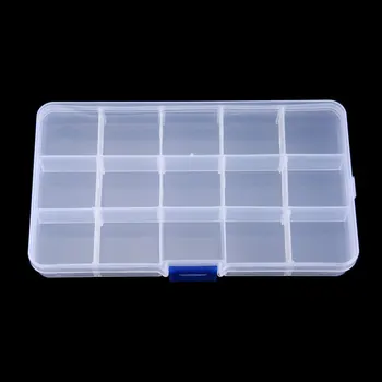 15 Slots Plastic Square Storage Box Home Organizer Earring Chain Necklace Bracelet Embroidery Craft Jewelry Container Showcase 
15 Slots Plastic Square Storage Box Home Organizer Earring Chain Necklace Bracelet Embroidery Craft Jewelry Container Showcase