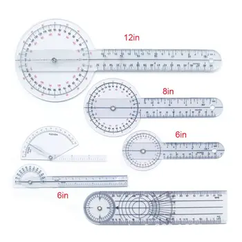 3/5/6Pcs/set 180/360 Degree Goniometer Finger Spinal Ruler Architecture Design 
3/5/6Pcs/set 180/360 Degree Goniometer Finger Spinal Ruler Architecture Design
